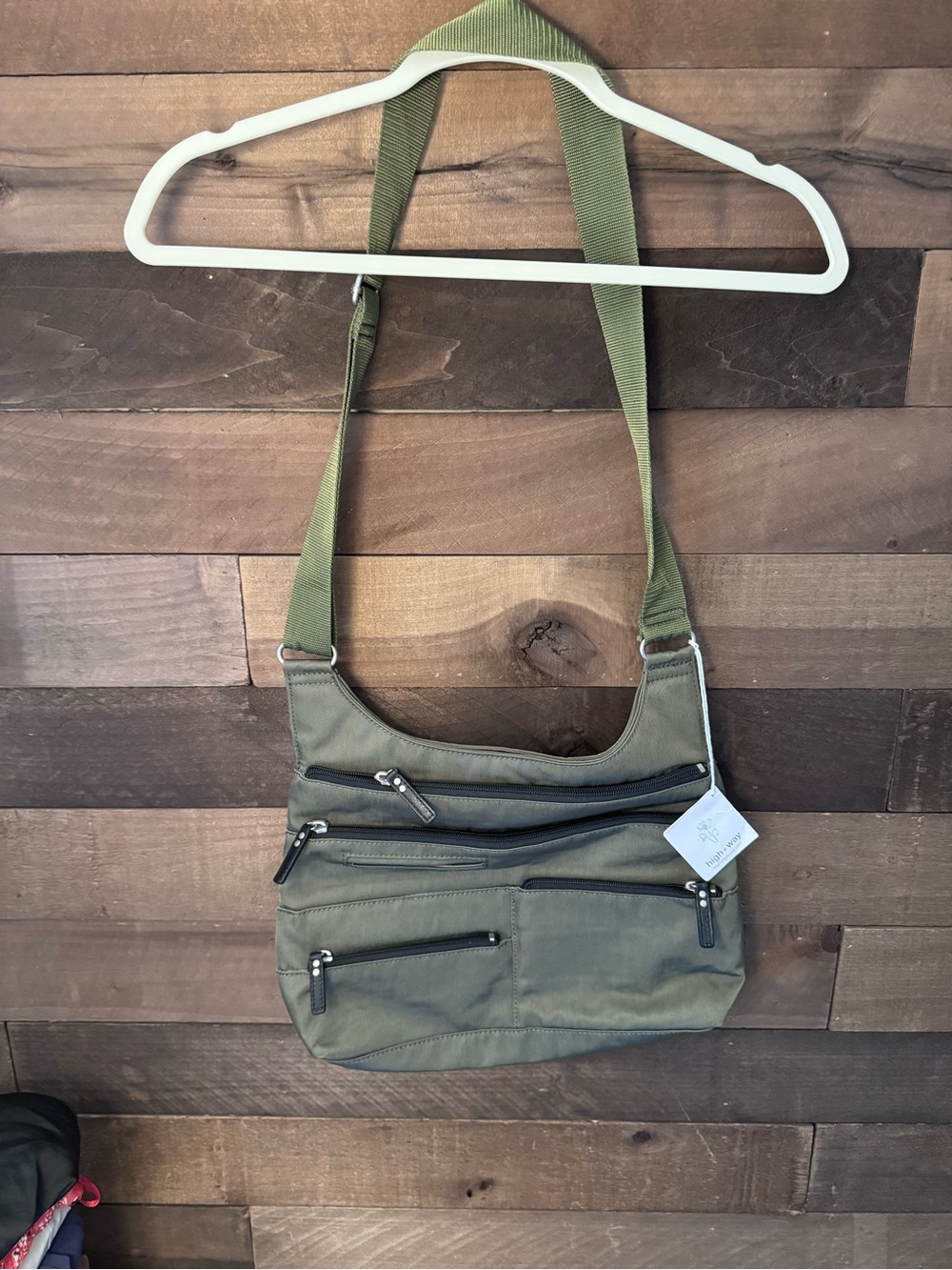 Highway Buzz Olive Green Crossbody Shoulder Bag